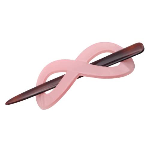 Parcelona French Infinity Medium Cellulose Hair Slider Bun Cover for Women