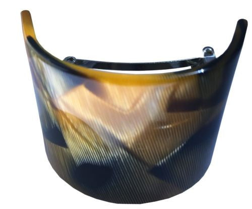 French Amie Half Circle Curved Caramel Handmade Celluloid Hair Clip Barrette-French Amie-ebuyfashion.com