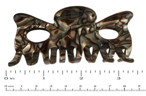 French Amie Classic Medium Handmade Onyx Celluloid Butterfly Jaw Hair Grip Claw-FRENCH AMIE-ebuyfashion.com