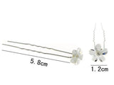 Moeni 10 Pcs Bridal Wedding Prom Flower Rhinestone Crystal Hair Styling U Pins-Moeni-ebuyfashion.com