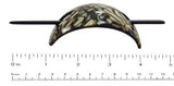 French Amie Oval Arch Handmade Onyx Ponytail Holder Slide Hair Bun Cover Stick-FRENCH AMIE-ebuyfashion.com