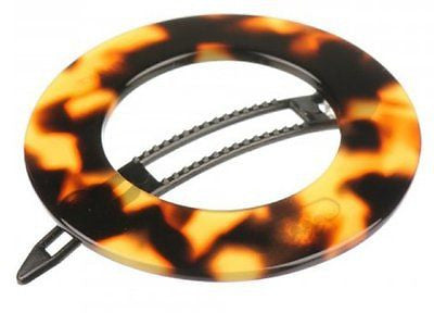 French Amie Magic Circle Tokyo Red Round Handmade Side Slide Barrette Snap Pin-FRENCH AMIE-ebuyfashion.com