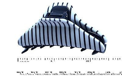 French Amie Narrow Captain Small Handmade Black White Stripe Jaw Hair Claw-french amie-ebuyfashion.com