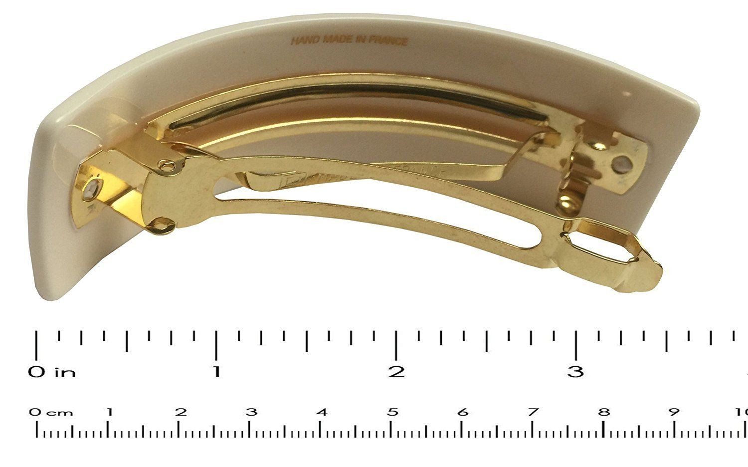 French Amie Handmade Curved Medium Automatic Strong Grip Hair Clip Barrette-French Amie-ebuyfashion.com