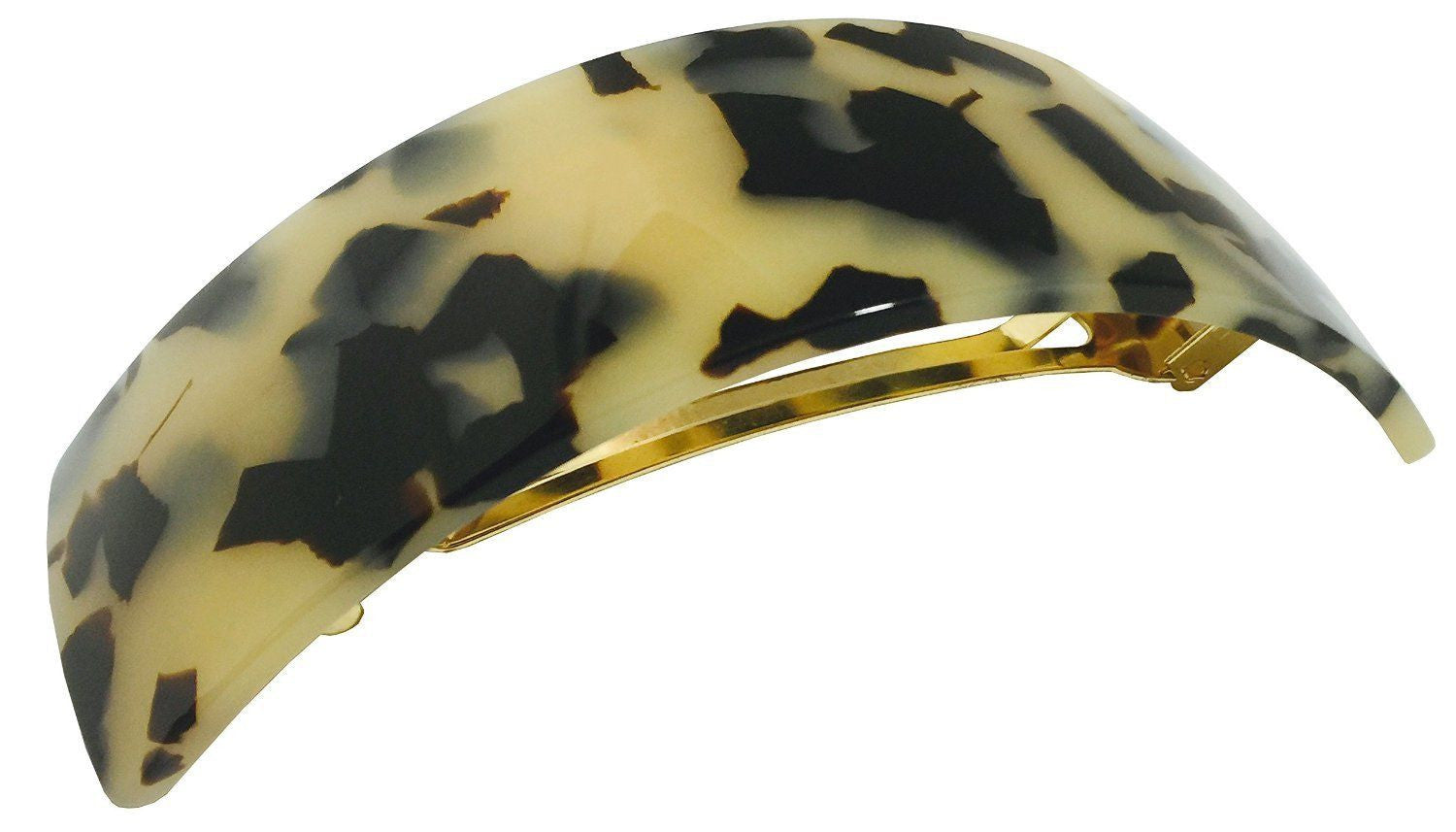 French Amie Handmade Curved Medium Automatic Strong Grip Hair Clip Barrette-French Amie-ebuyfashion.com