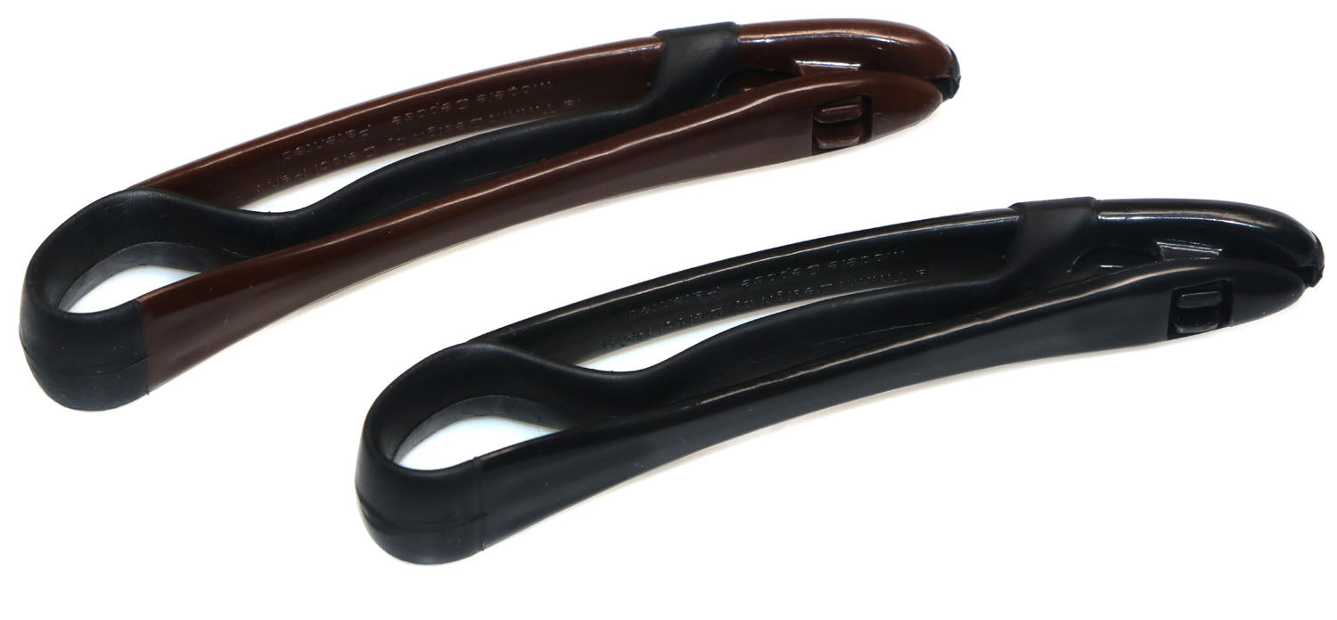 Parcelona French Twin Fit Brown N Black Cellulose Hair Clip Barrettes for Women