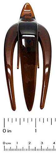 Parcelona French Beak Clasp Shell N Black Salon Hinge Side Slide In Hair Claws