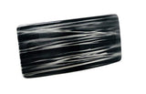 Parcelona French Grey Black Streaks Bar Wide Large Celluloid Hair Clip Barrette