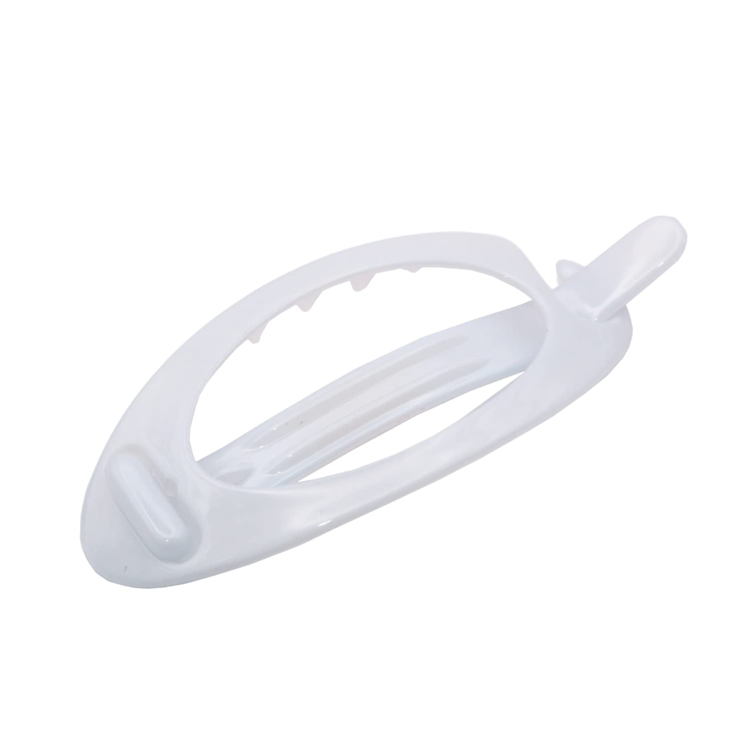 Parcelona French Plain Oval Small Cellulose Metal Free Hair Barrette for Women