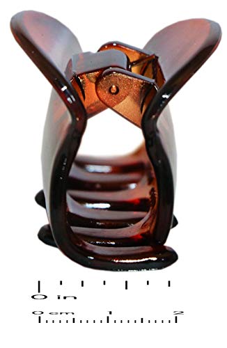 Parcelona French Duo Plain Shell And Black Cellulose Set of 2 Small Hair Claws