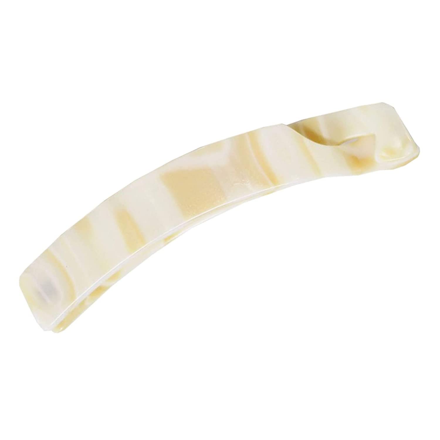 French Amie Elongated Curve 4" Cellulose Handmade Banana Hair Clip for Women