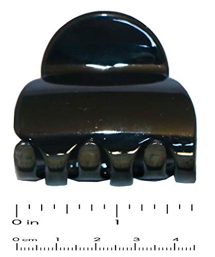 Parcelona French Duo Plain Shell And Black Cellulose Set of 2 Small Hair Claws