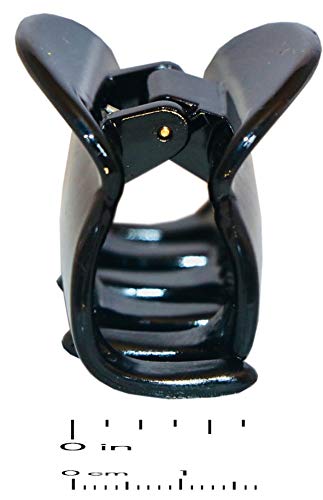 Parcelona French Duo Plain Shell And Black Cellulose Set of 2 Mini Hair Claws