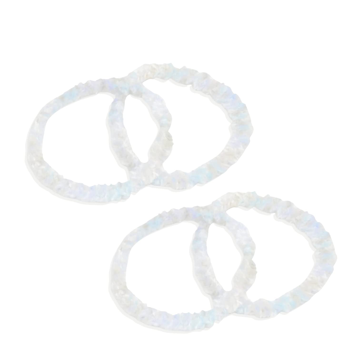 Parcelona Flexible Set of 4 Chenille Ponytail Holder Elastic Hair Ties