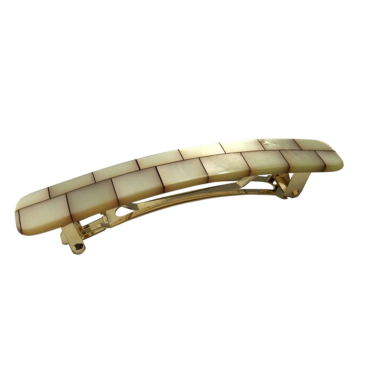 French Amie Small 2 1/4" Cellulose Handmade Hair Barrette for Women and Girls