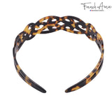 French Amie Filigree Wide 1" Celluloid Handmade Headband for Women