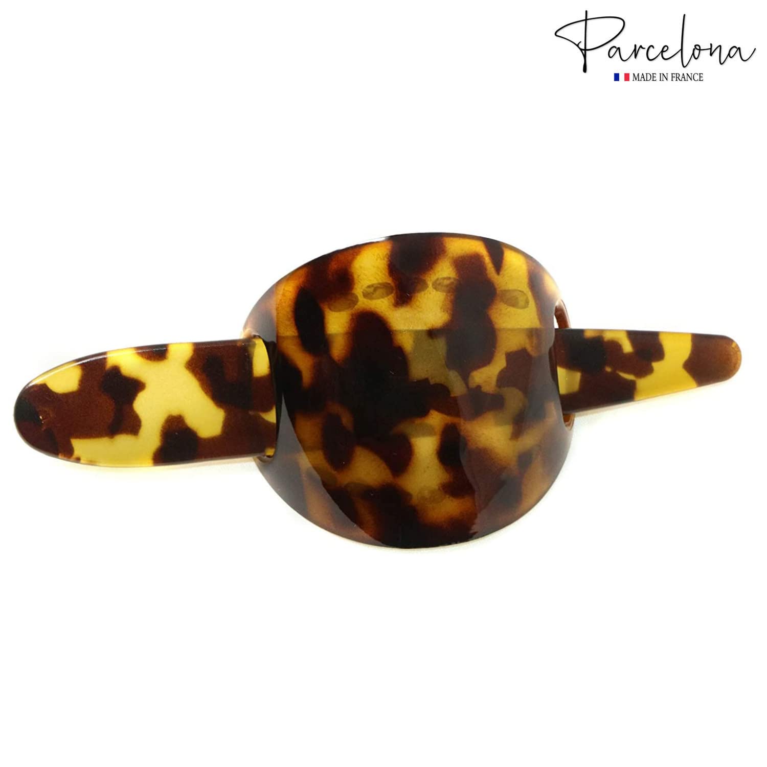 Parcelona French Classic 3" Cellulose Hair Slider Bun Cover Clip with Stick