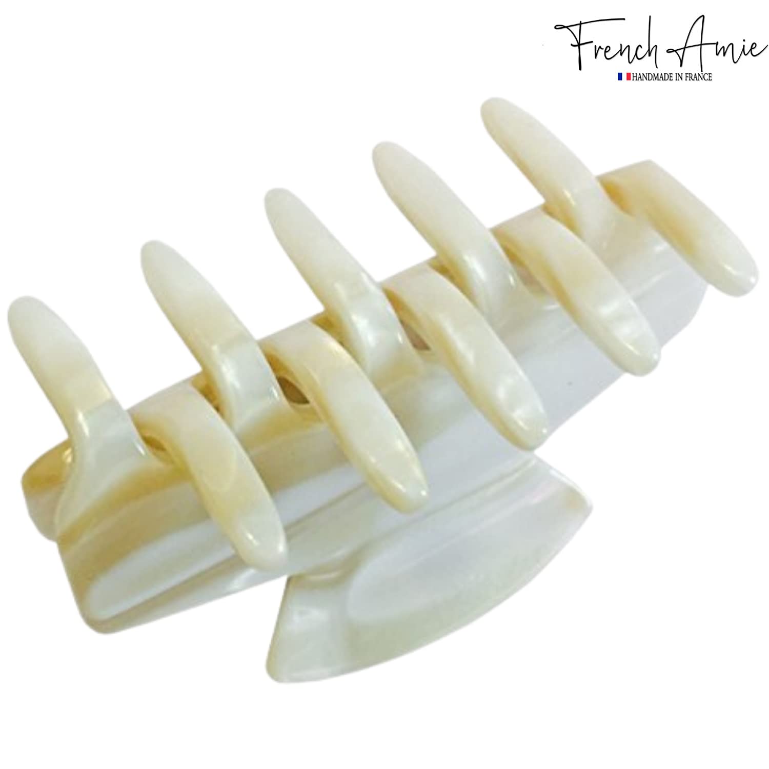 French Amie Chic Small Handmade Cellulose Acetate Jaw Hair Claw Clips