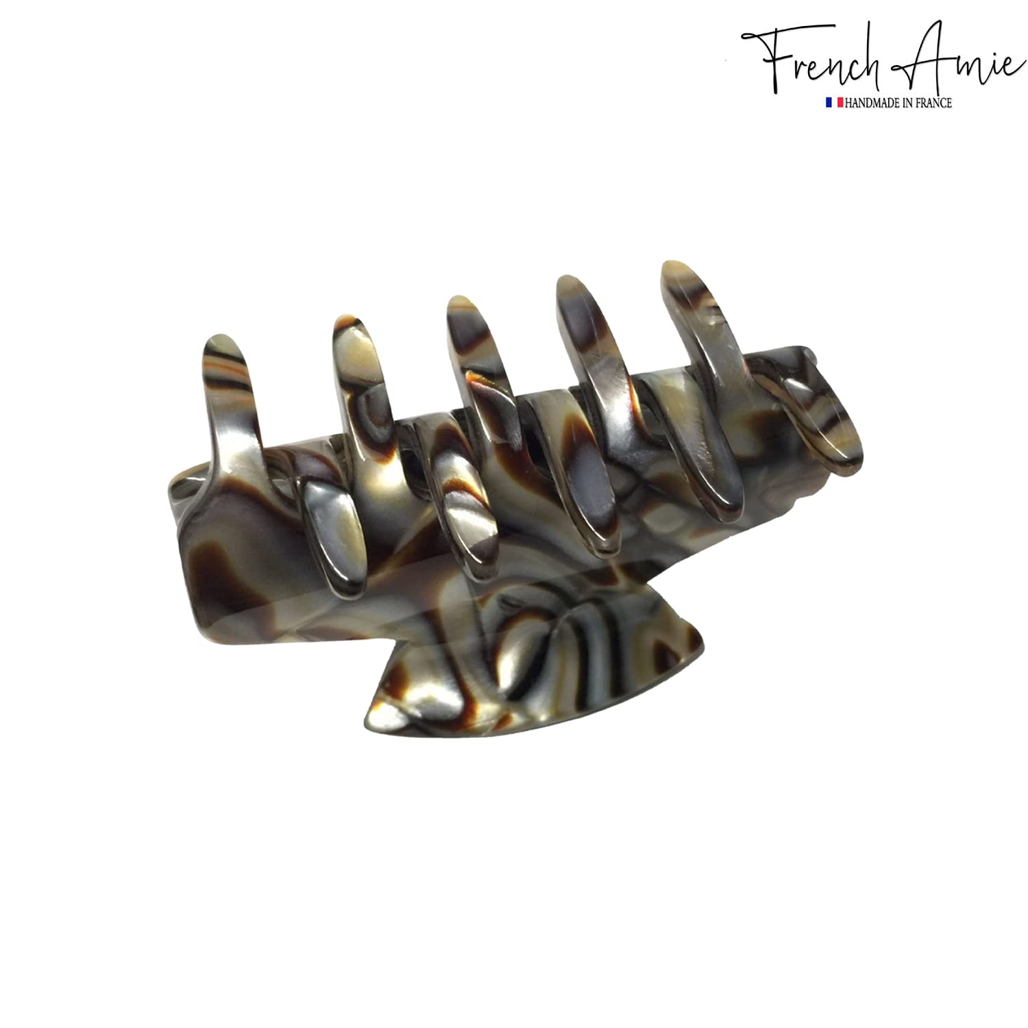 French Amie Chic Small Handmade Cellulose Acetate Jaw Hair Claw Clips