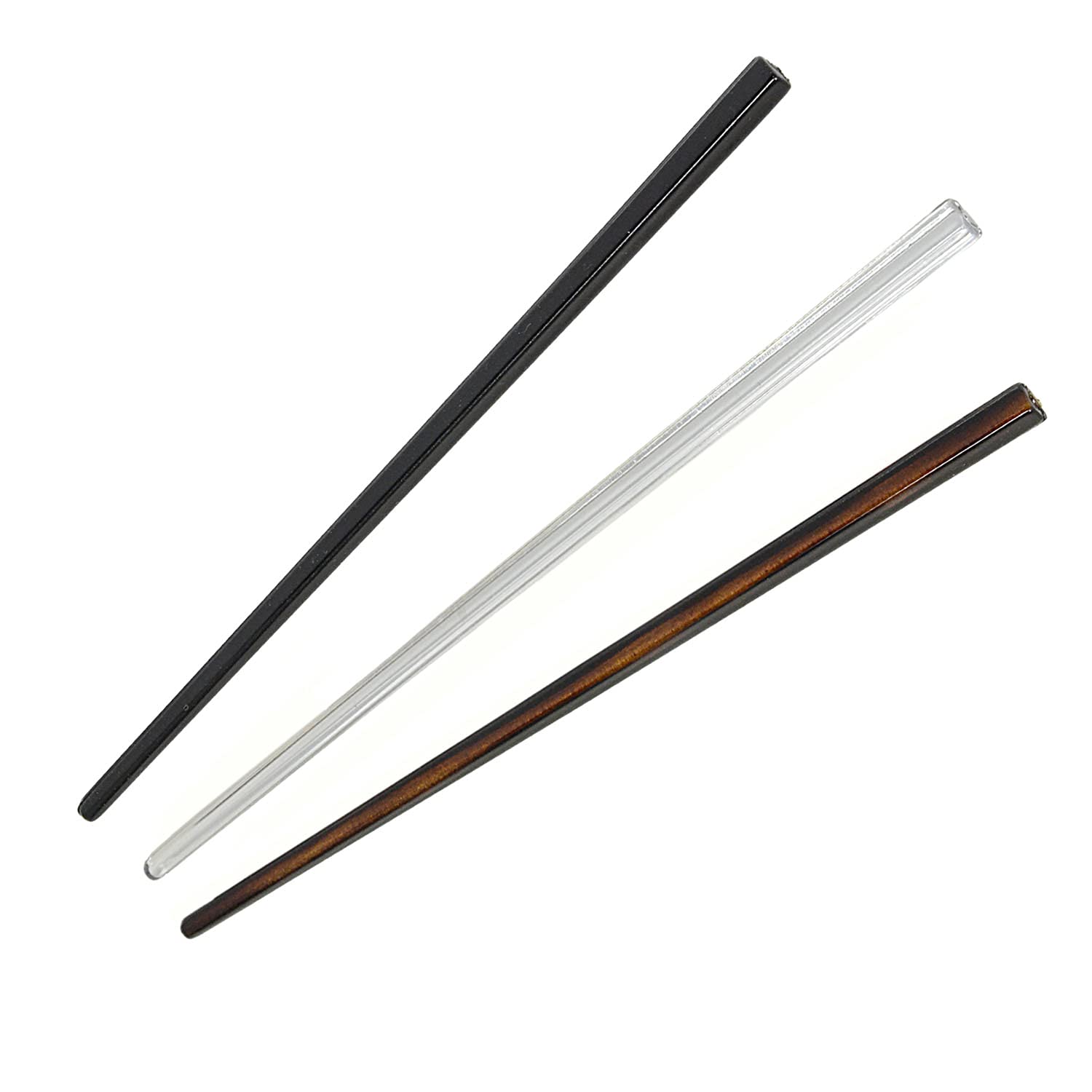 Parcelona French Classic Cellulose Acetate Large Hair Sticks(3 pcs)