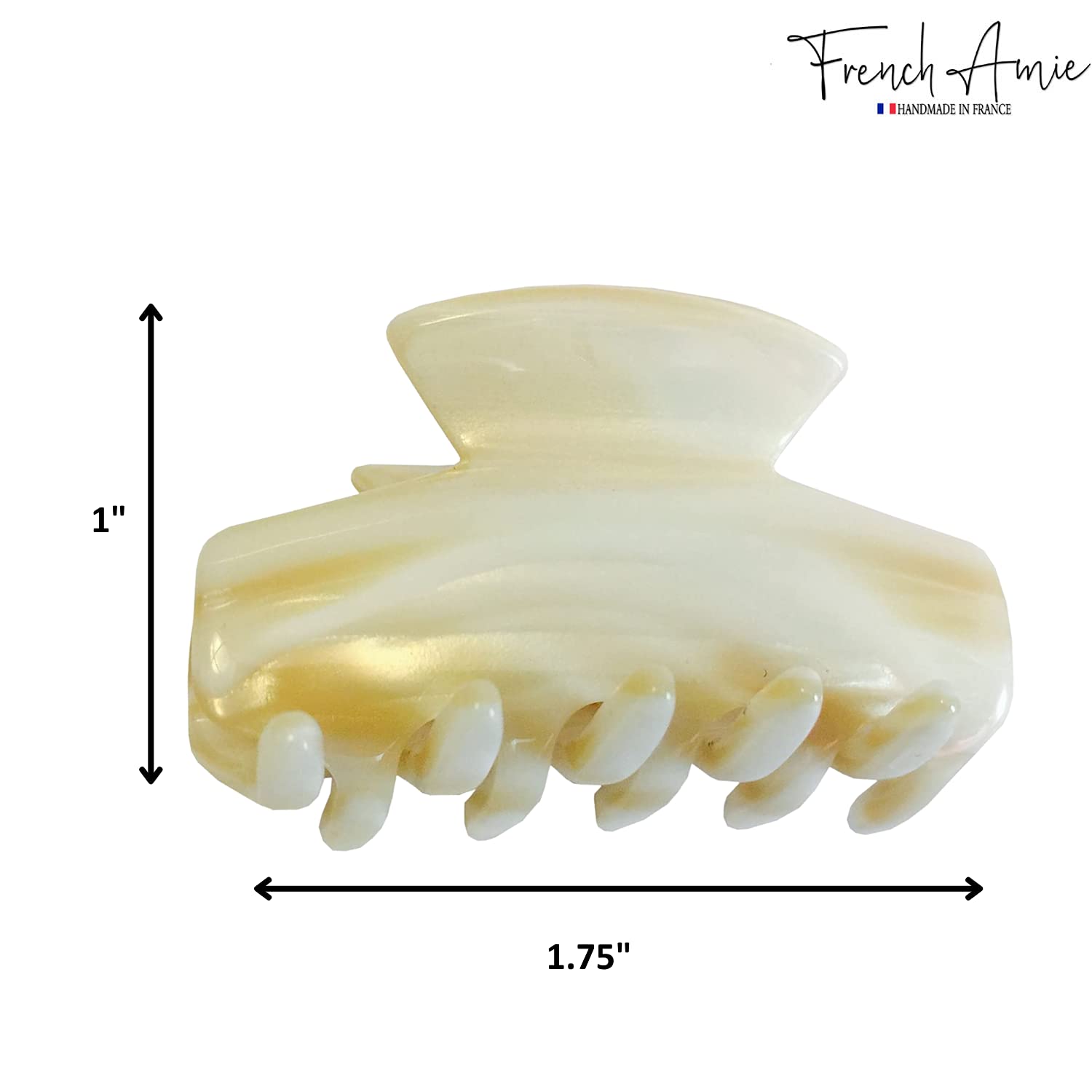 French Amie Chic Small Handmade Cellulose Acetate Jaw Hair Claw Clips