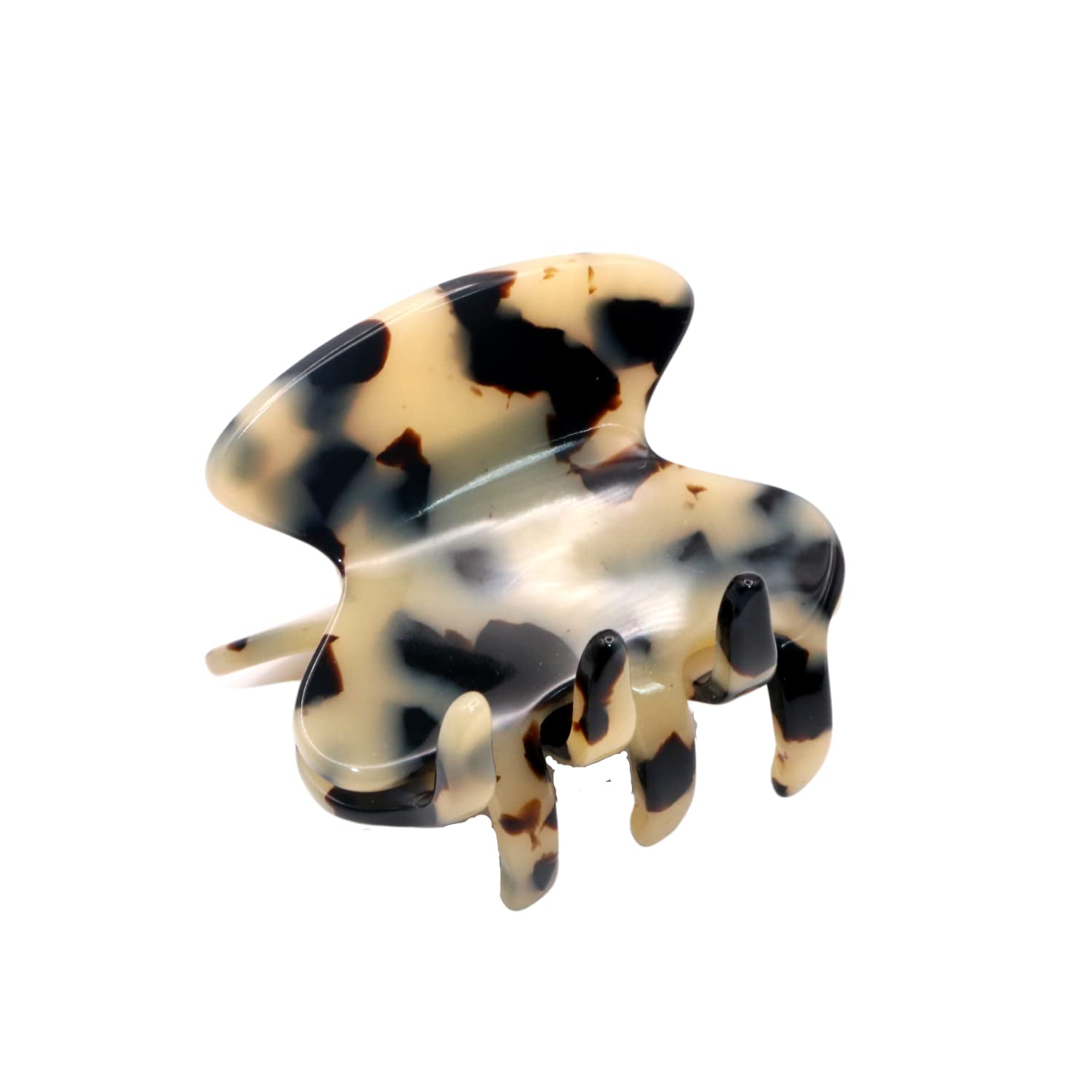 French Amie Flat Oval Small 1 3/4” Cellulose Handmade Hair Claw Clip for Women