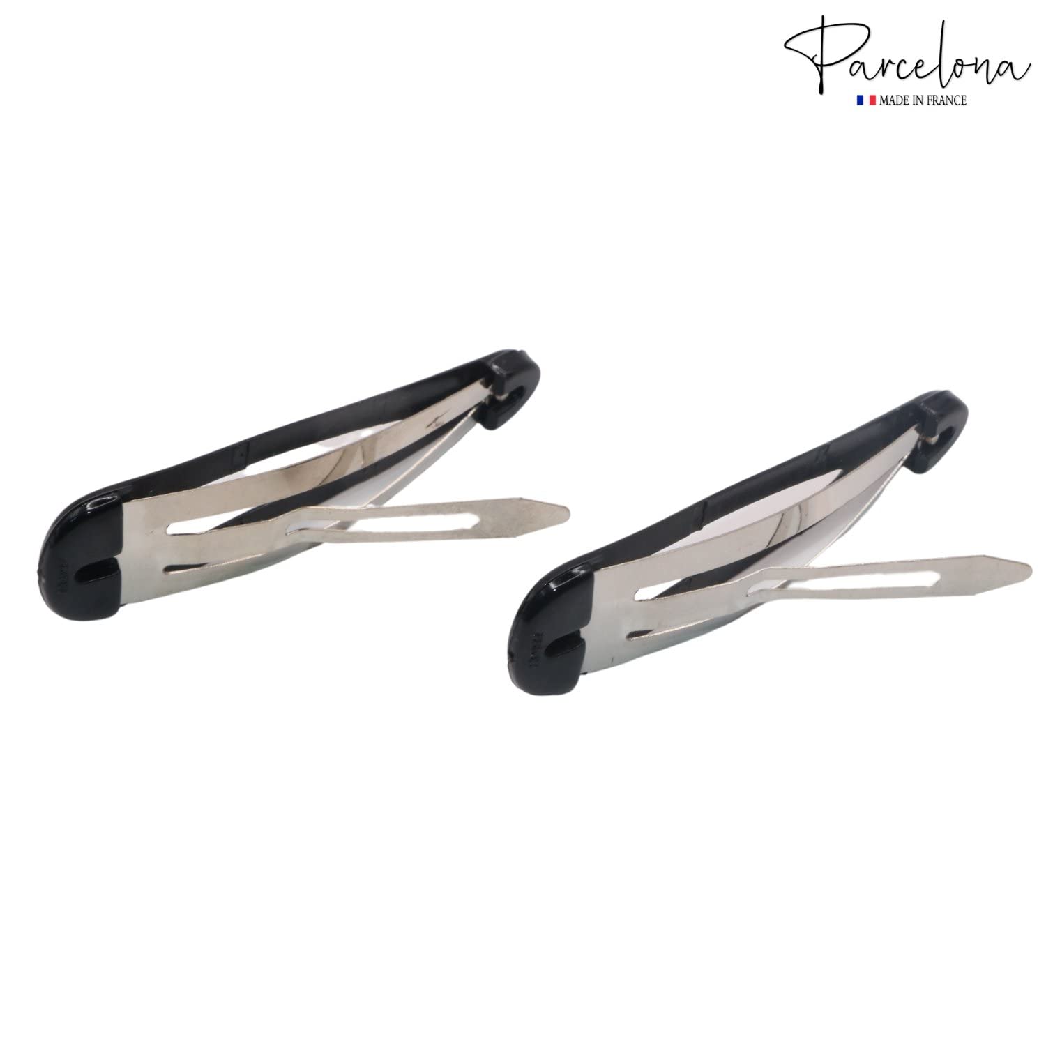 Parcelona French Clic Clac 2 1/4" Cellulose No Slip Grip Snap Hair Clips