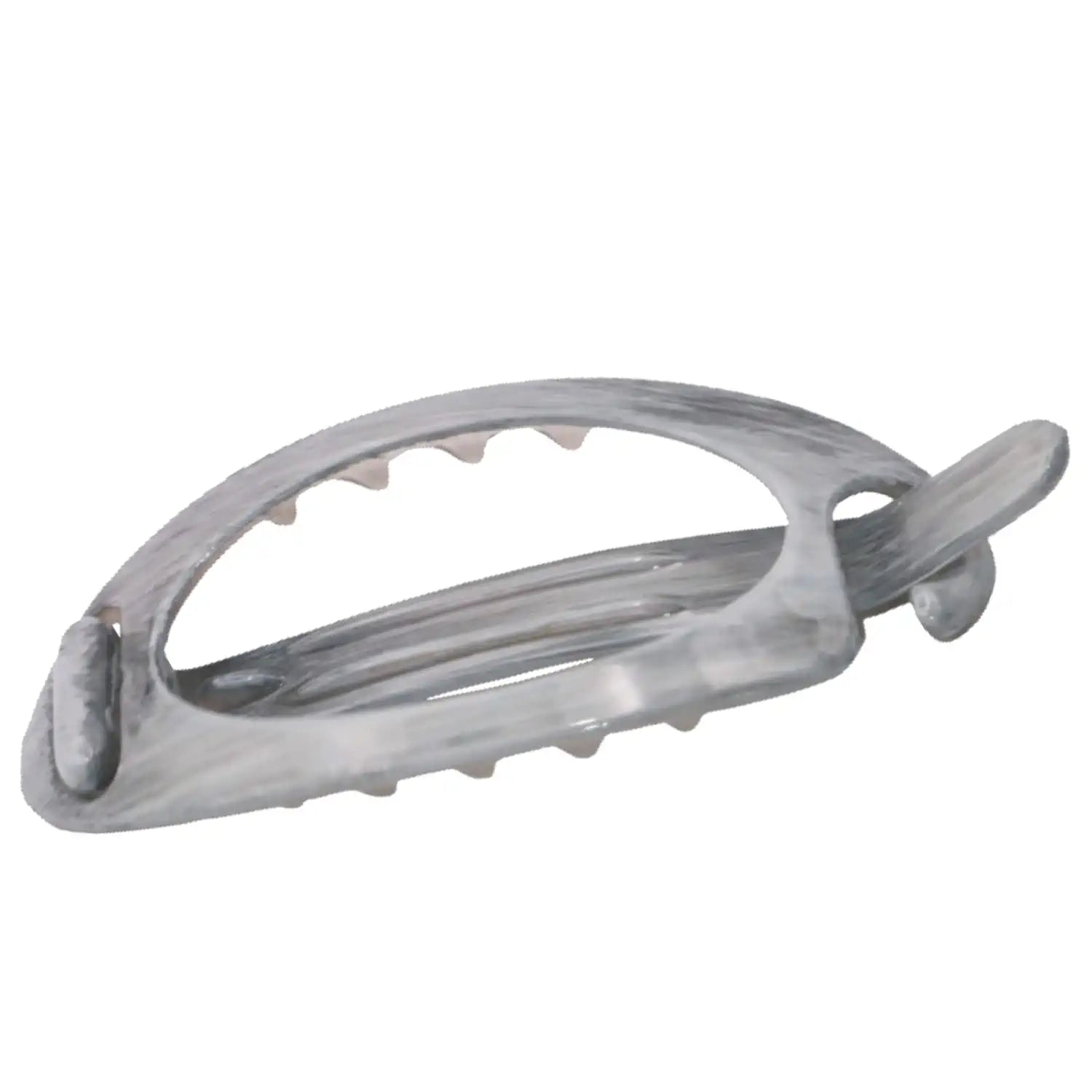 Parcelona French Plain Oval Small Cellulose Metal Free Hair Barrette for Women