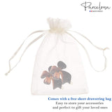 Parcelona French Lunaria Flower Small Shell Celluloid Snap on Hair Pin Barrette