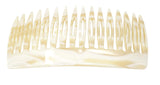 French Amie Handmade Ivory Cream Celluloid Acetate 16 Teeth Side Hair Comb