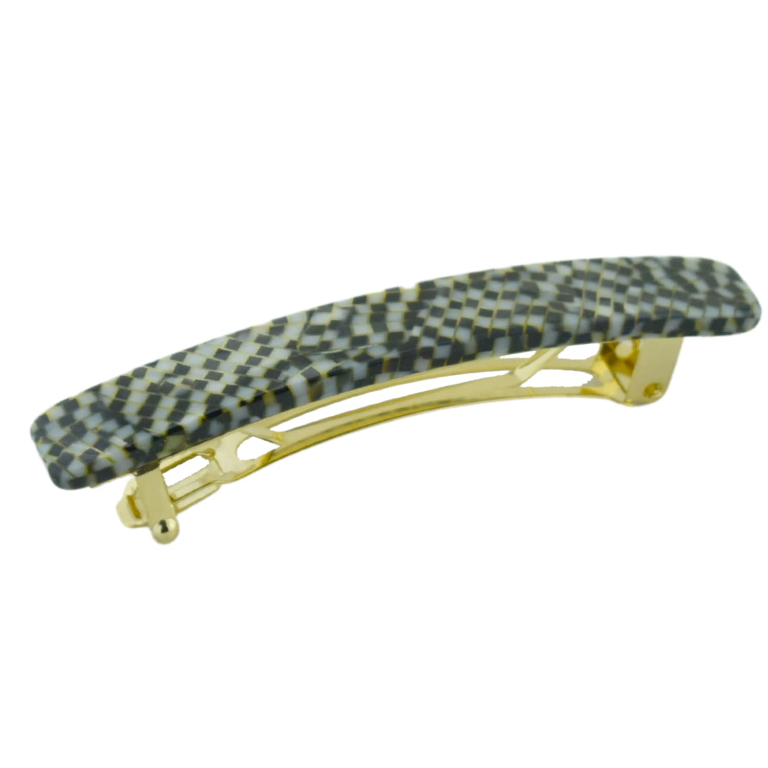 French Amie Small 2 1/4" Cellulose Handmade Hair Barrette for Women and Girls