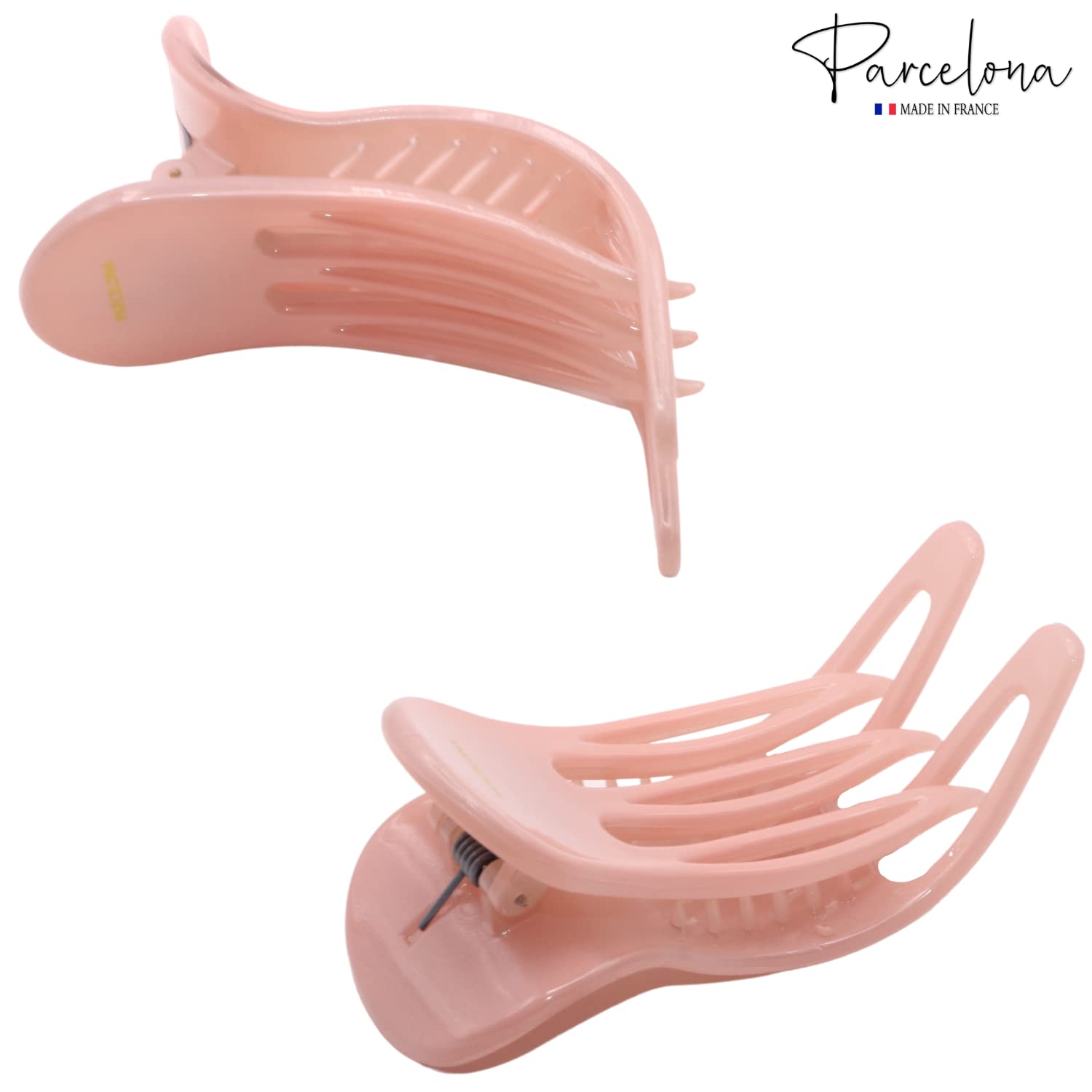 Parcelona French Simply Bear Paw Medium 3” Cellulose Hair Claw Clip for Women