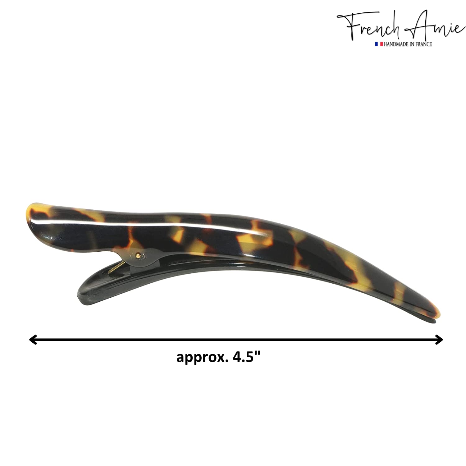 French Amie Large Brill Beak Handmade Salon Hinge Hair Side Slider