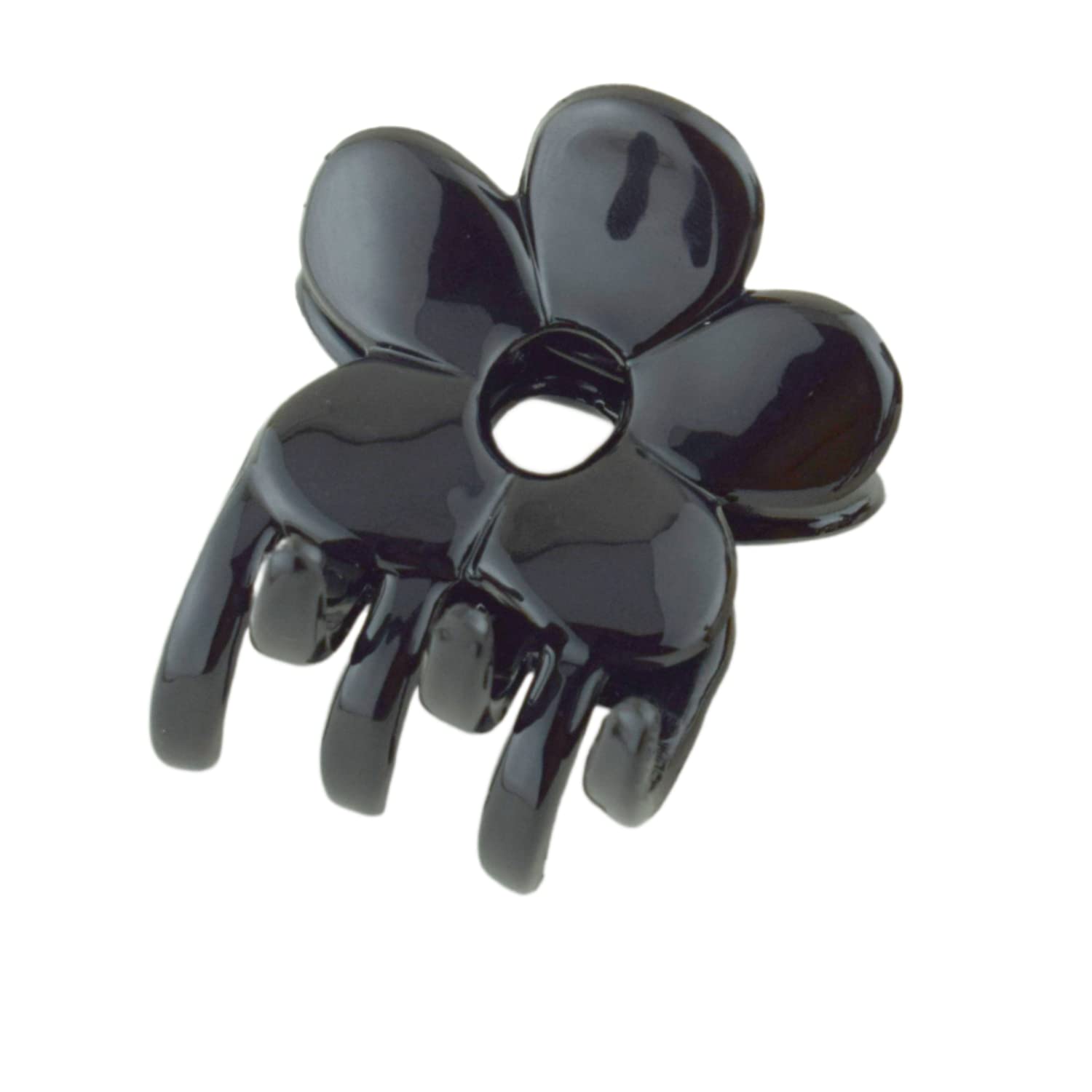 Parcelona French Belle Fleur Small 1 1/2" Cellulose Jaw Hair Claw for Women