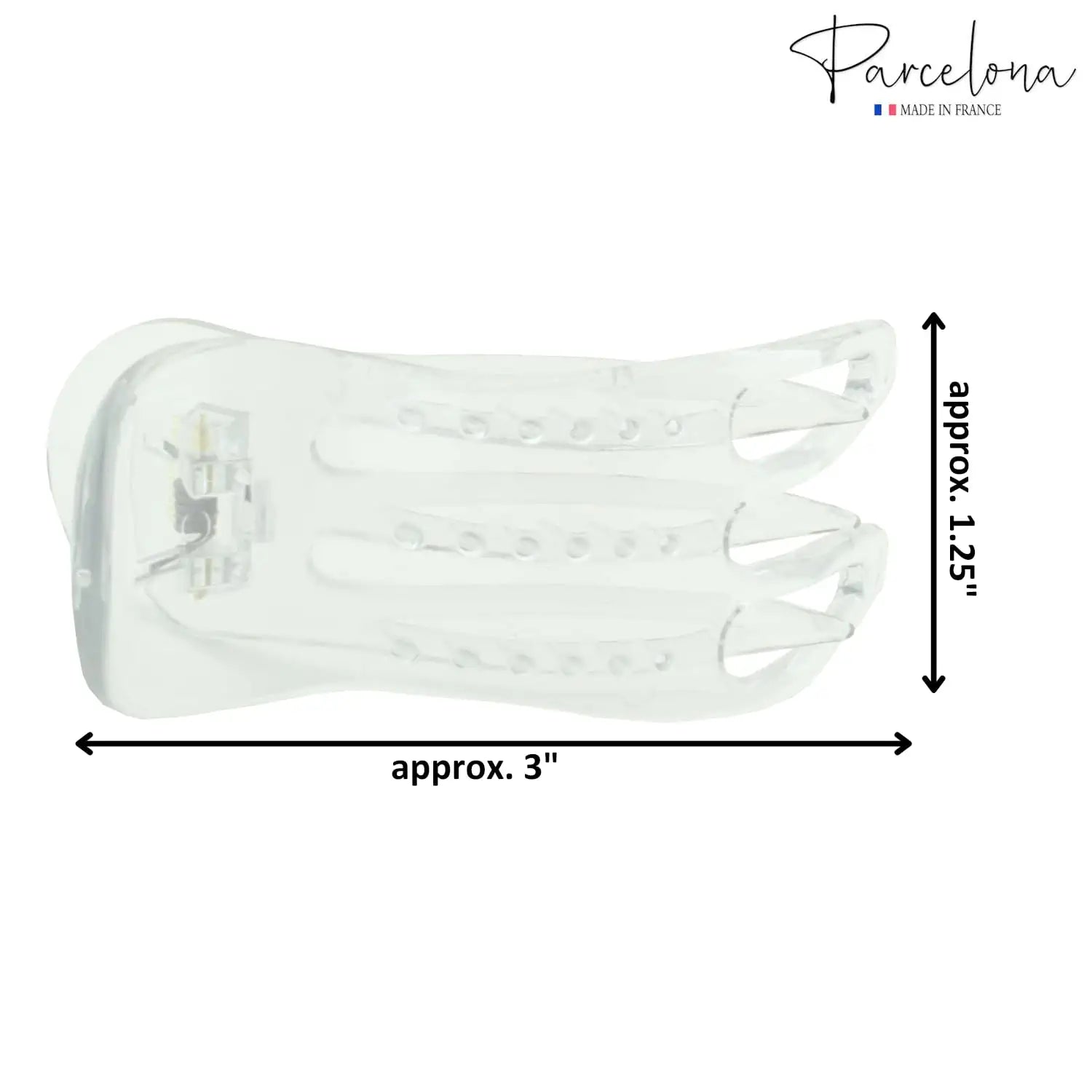 Parcelona French Simply Bear Paw Medium 3” Cellulose Hair Claw Clip for Women