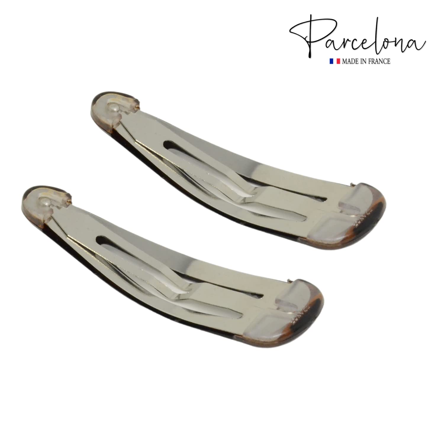 Parcelona French Clic Clac 2 1/4" Cellulose No Slip Grip Snap Hair Clips