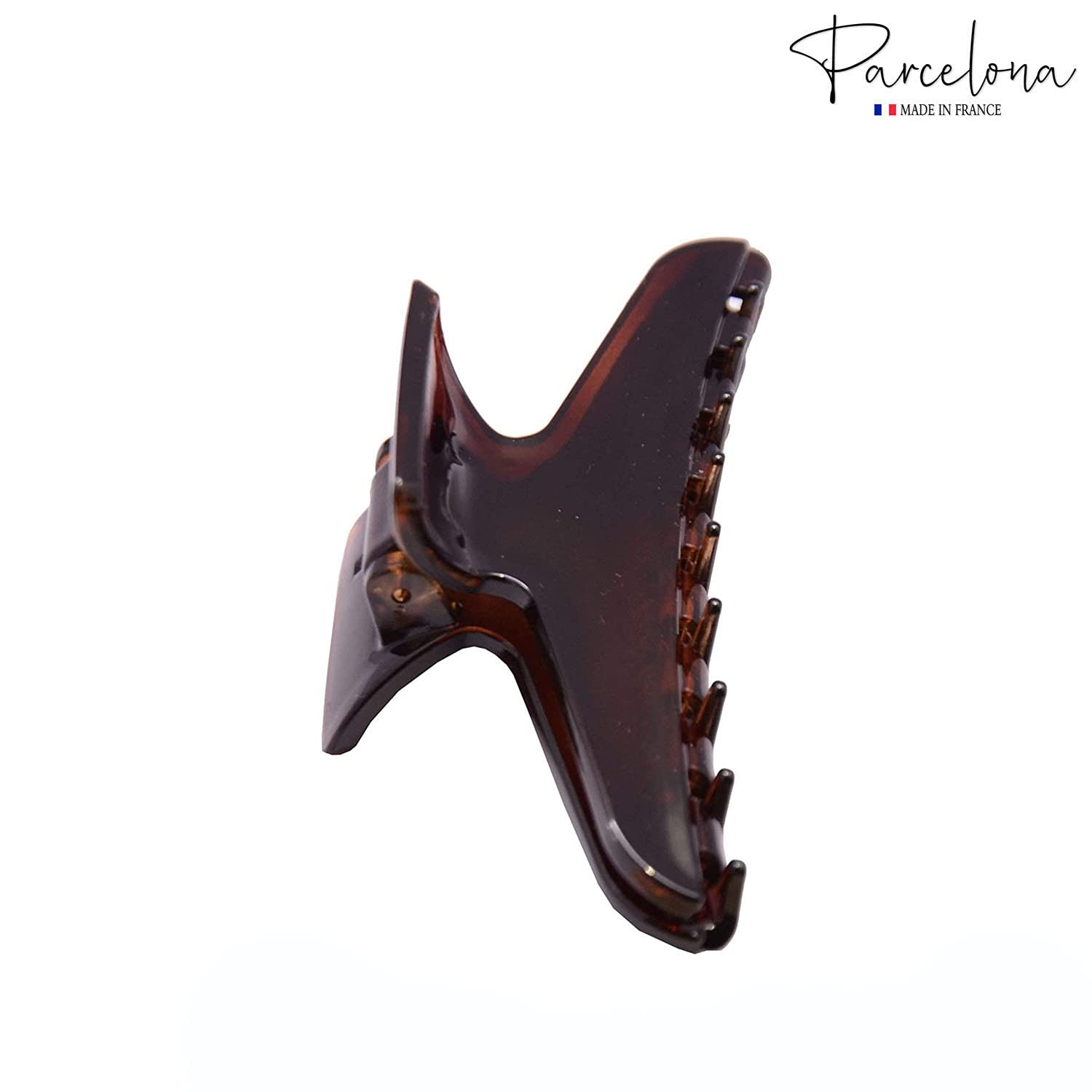 Parcelona French Pinch Tortoise Shell and Black Cellulose Hair Claws for Women