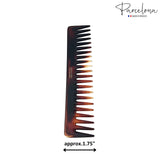 Parcelona French Volume Long Rake Set of 2 Shell Black Celluloid Wide Hair Combs