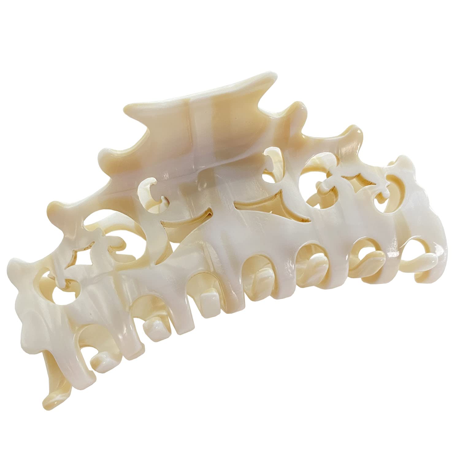 French Amie Beau Medium Handmade Cellulose Jaw Hair Claw for Women and Girls