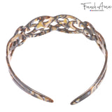 French Amie Filigree Wide 1" Celluloid Handmade Headband for Women