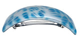 Parcelona French Curved Foot print Blue Strong Grip Volume Hair Clip Barrette