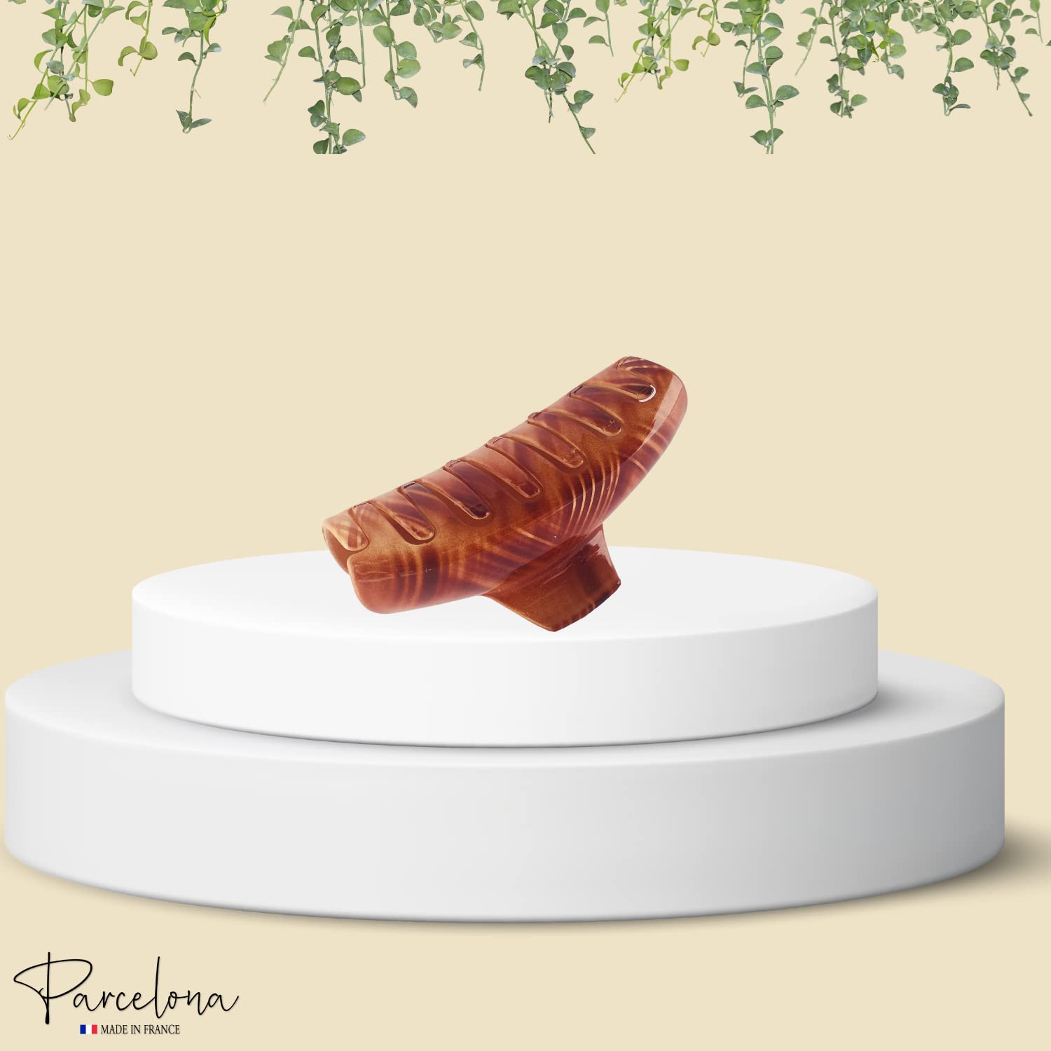 Parcelona French Elegant Medium 2 3/4" Cellulose Jaw Hair Claw Clip for Women