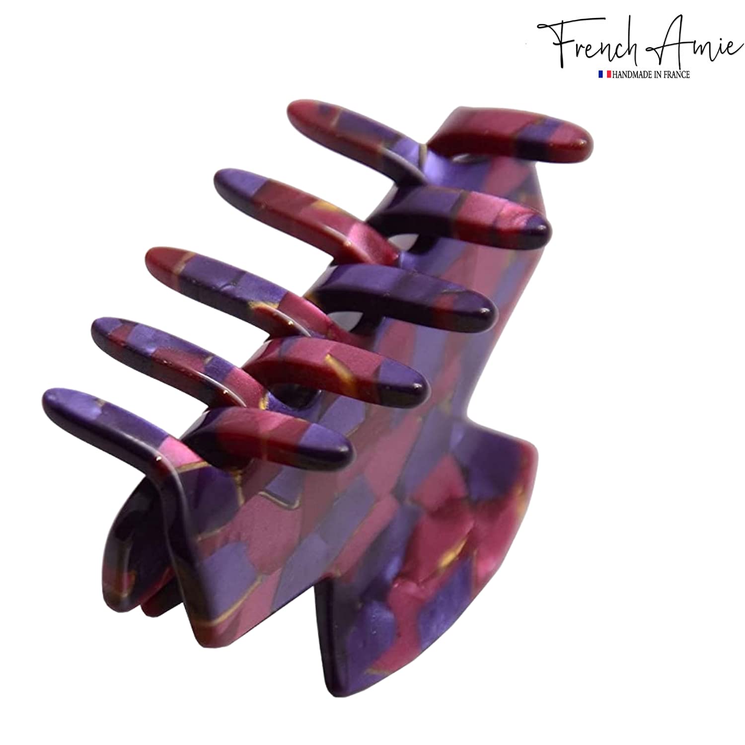 French Amie Chic Small Handmade Cellulose Acetate Jaw Hair Claw Clips