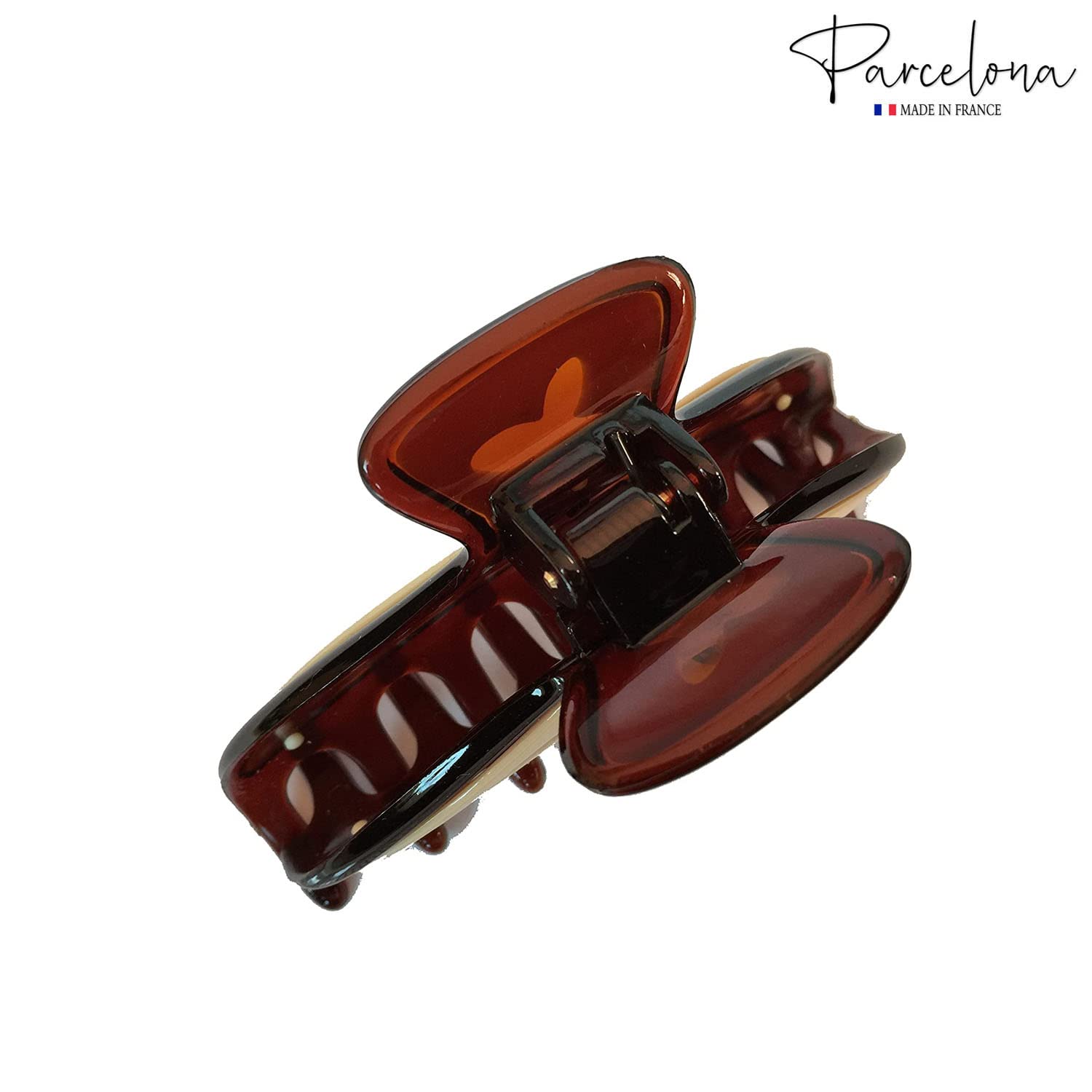 Parcelona French Medium & Small Ivy Tortoise Shell Ivory Cellulose Jaw Hair Claw