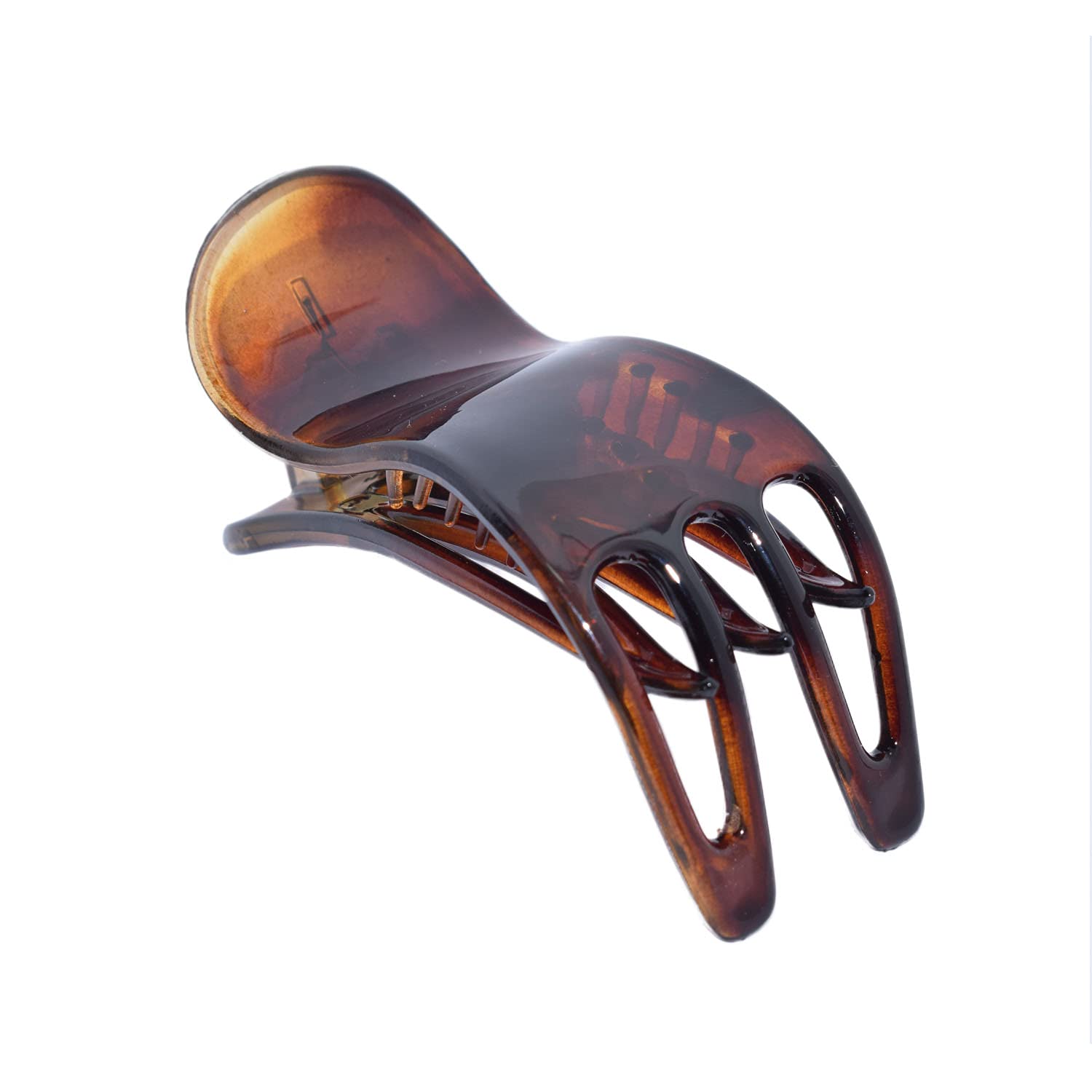 Parcelona French Simply Bear Paw Medium 3” Cellulose Hair Claw Clip for Women