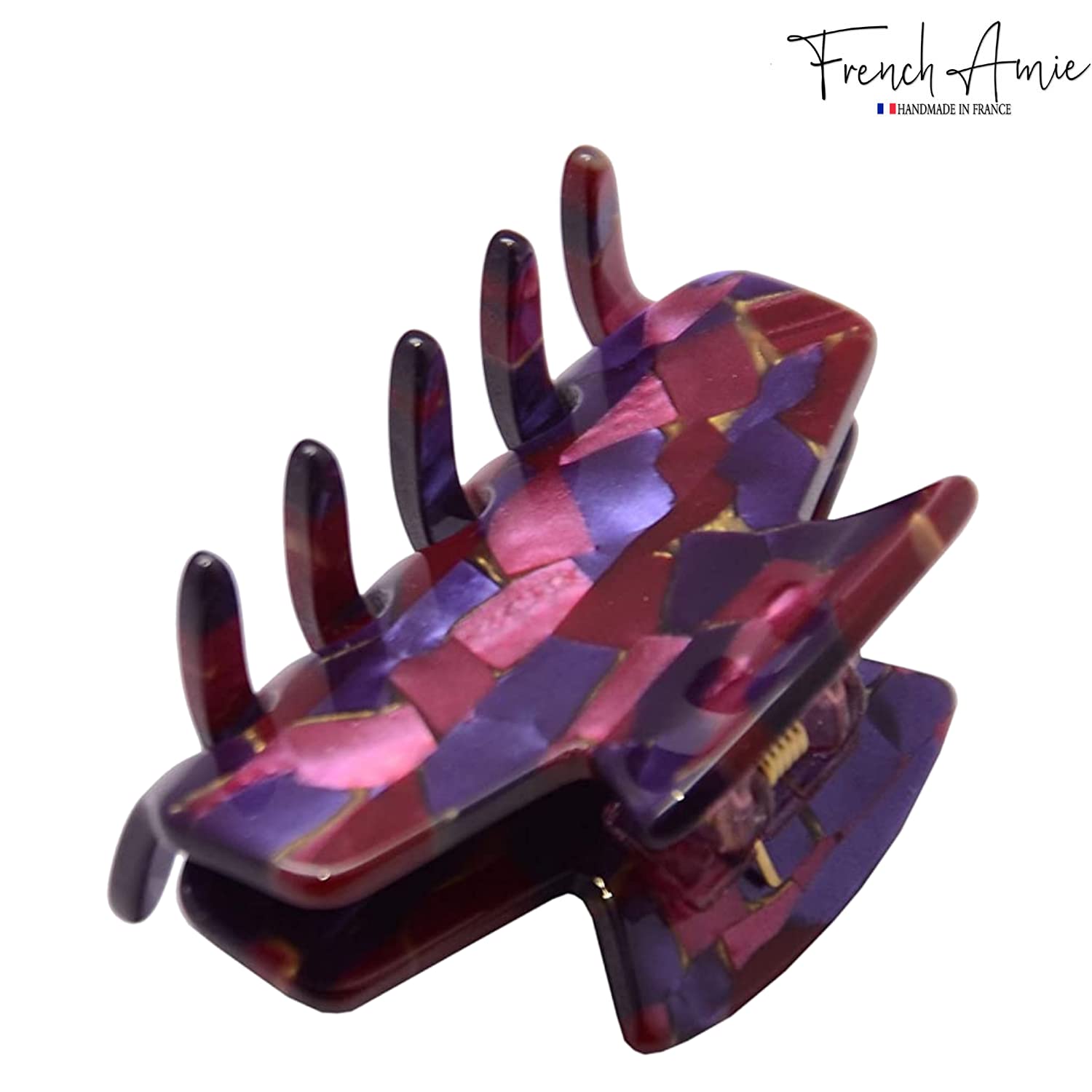 French Amie Chic Small Handmade Cellulose Acetate Jaw Hair Claw Clips