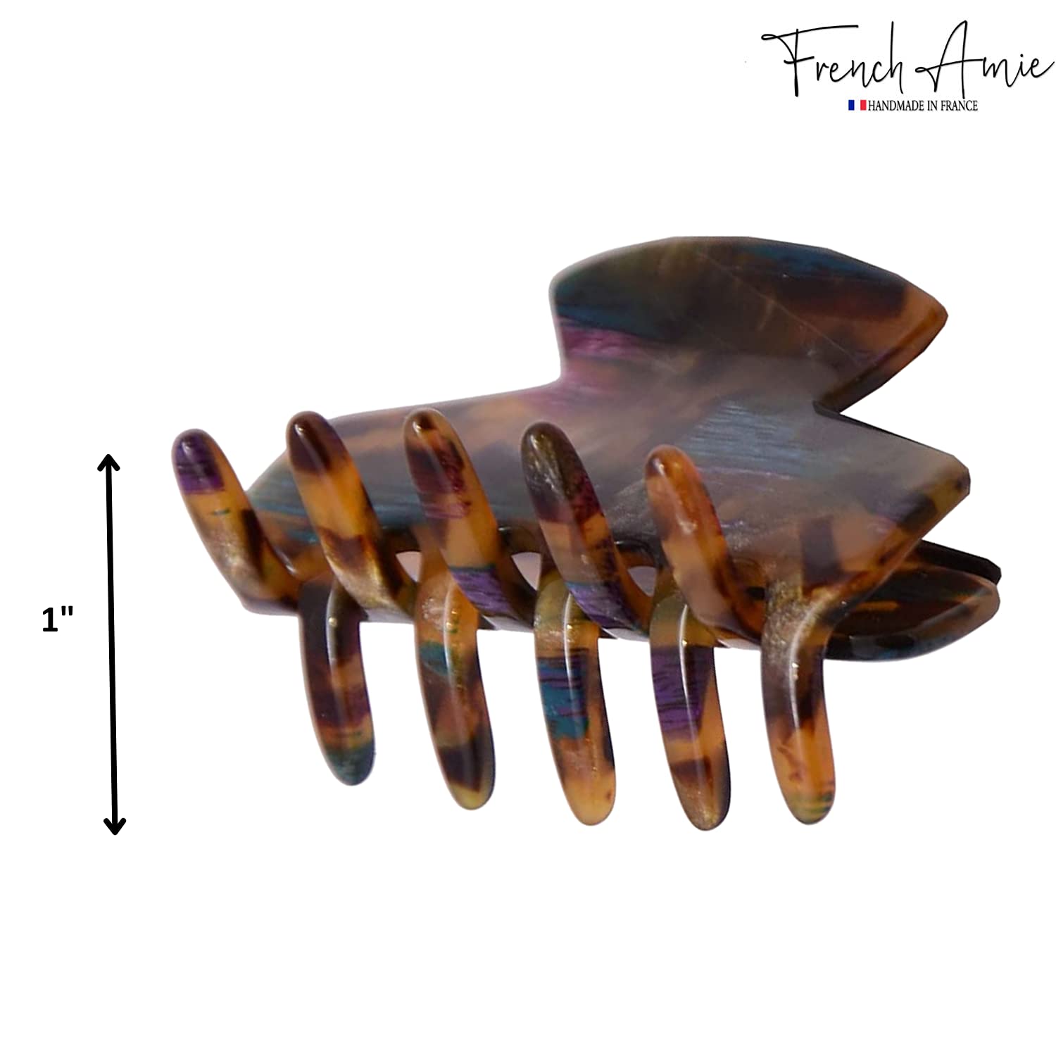 French Amie Chic Small Handmade Cellulose Acetate Jaw Hair Claw Clips