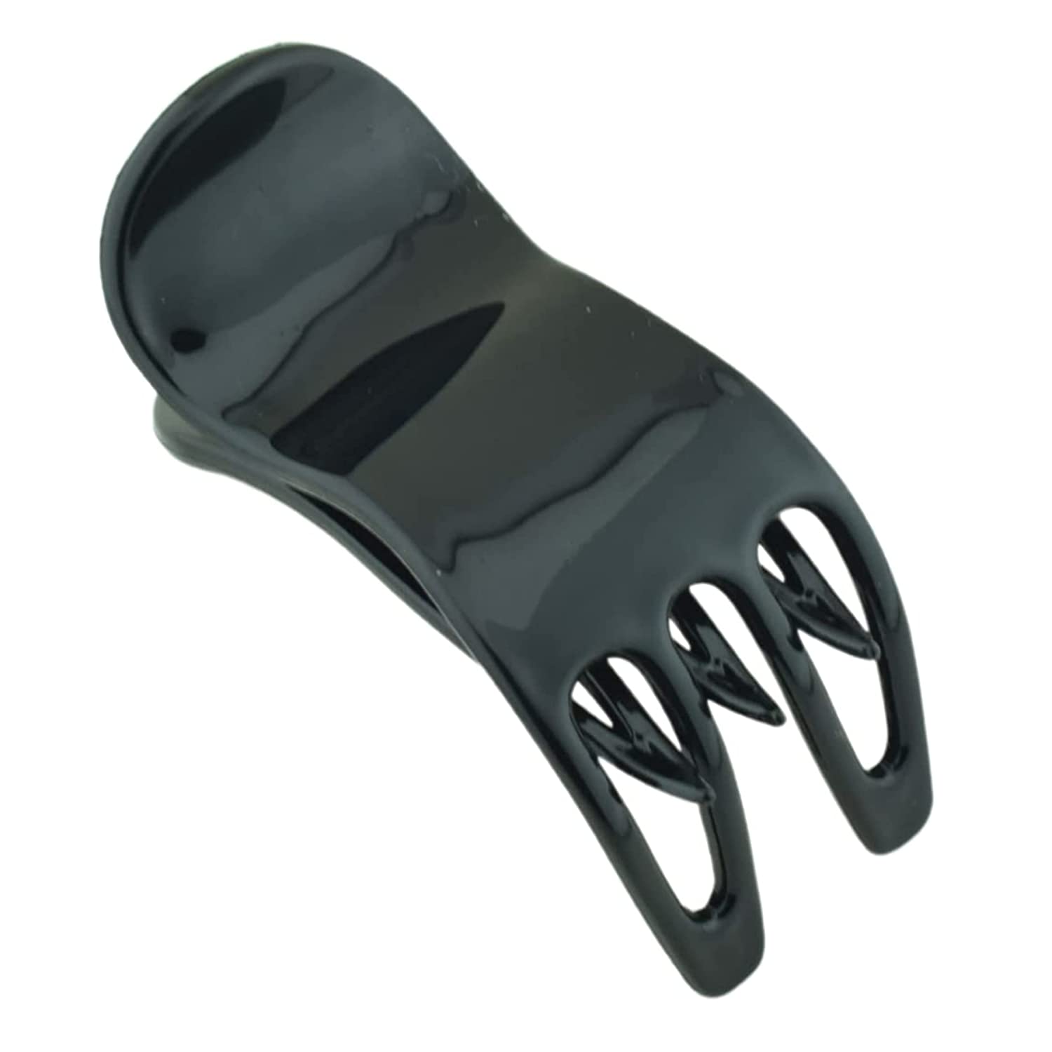 Parcelona French Simply Bear Paw Medium 3” Cellulose Hair Claw Clip for Women