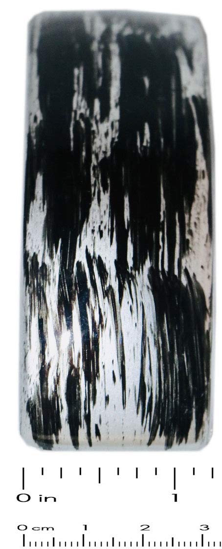 Parcelona French Streaky Black Silver Curved Strong Grip Volume Hair Clip Barrette