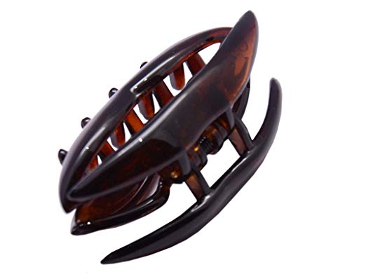 Parcelona French LIP Tortoise Shell Small Cellulose Jaw Hair Claw Clip for Girls